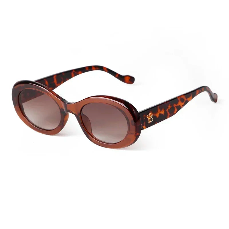 ZXIAC Oval Frame Vintage Sunglasses