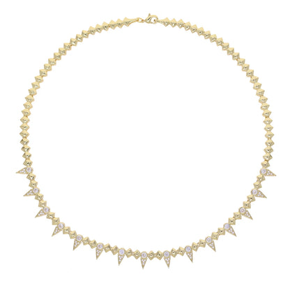 Punk CZ Spike Necklace