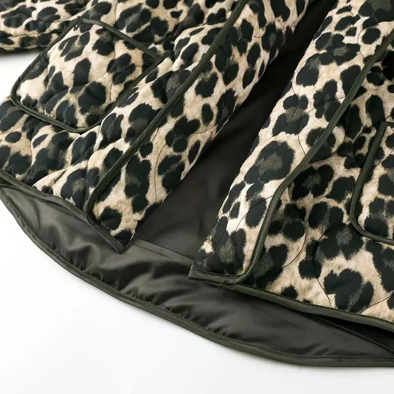 Leopard Quilted Coat