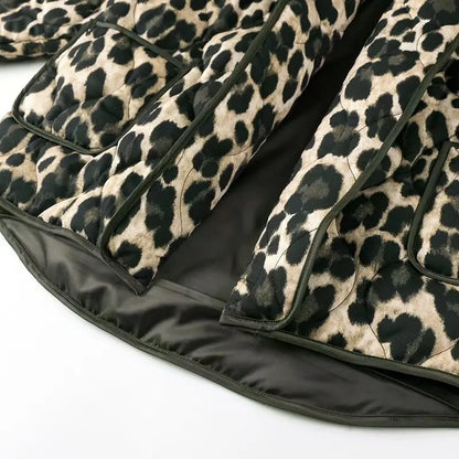 Leopard Quilted Coat
