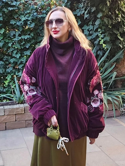 Floral Velvet Jacket