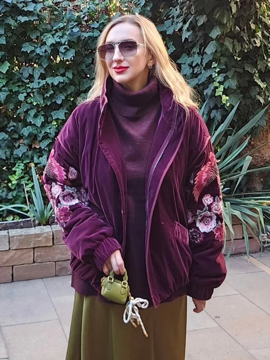 Floral Velvet Jacket