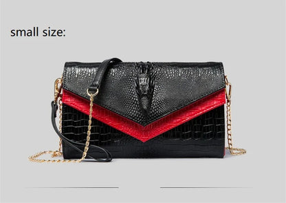Women Alligator Pattern Leather Clutch Bag