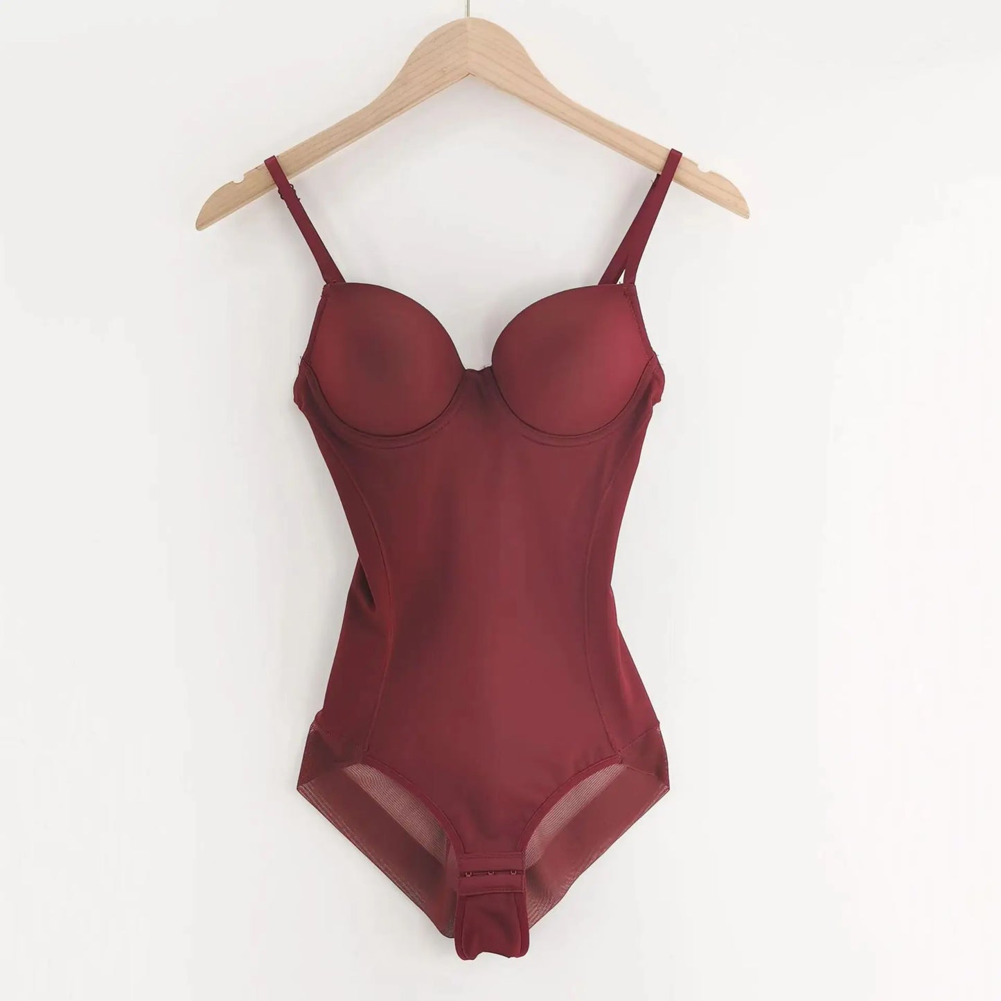 Underwire Wine Bodysuit Shapewear