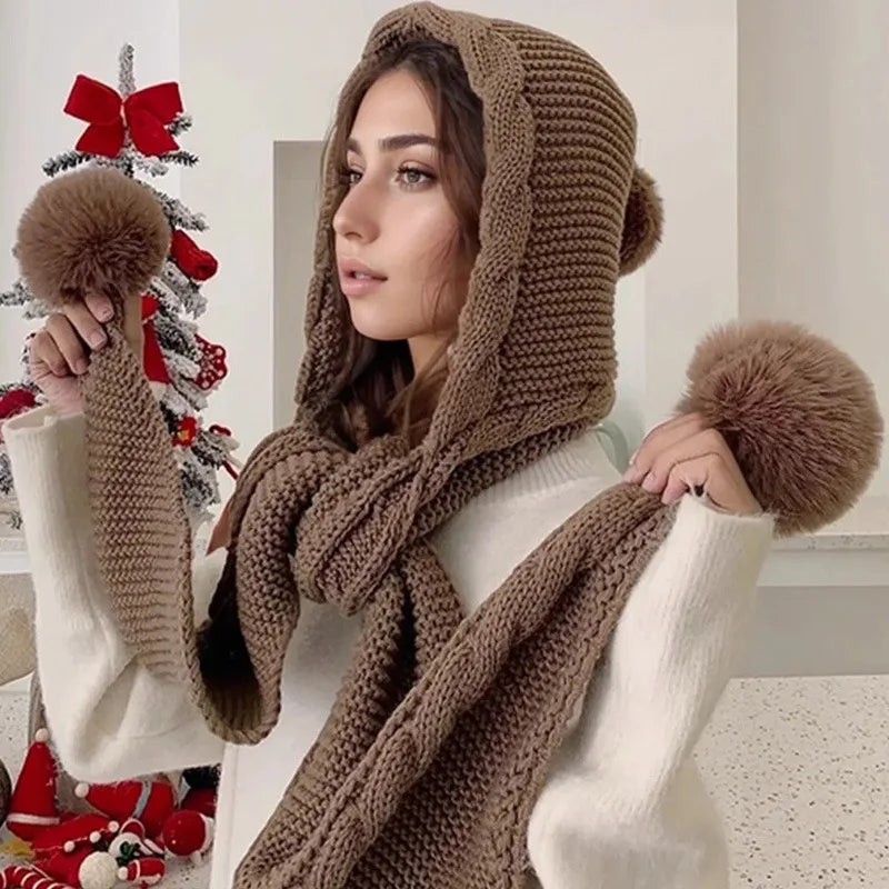 Women’s Knitted Balaclava Hat