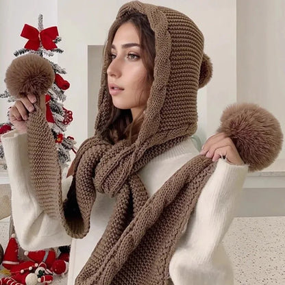 Women’s Knitted Balaclava Hat