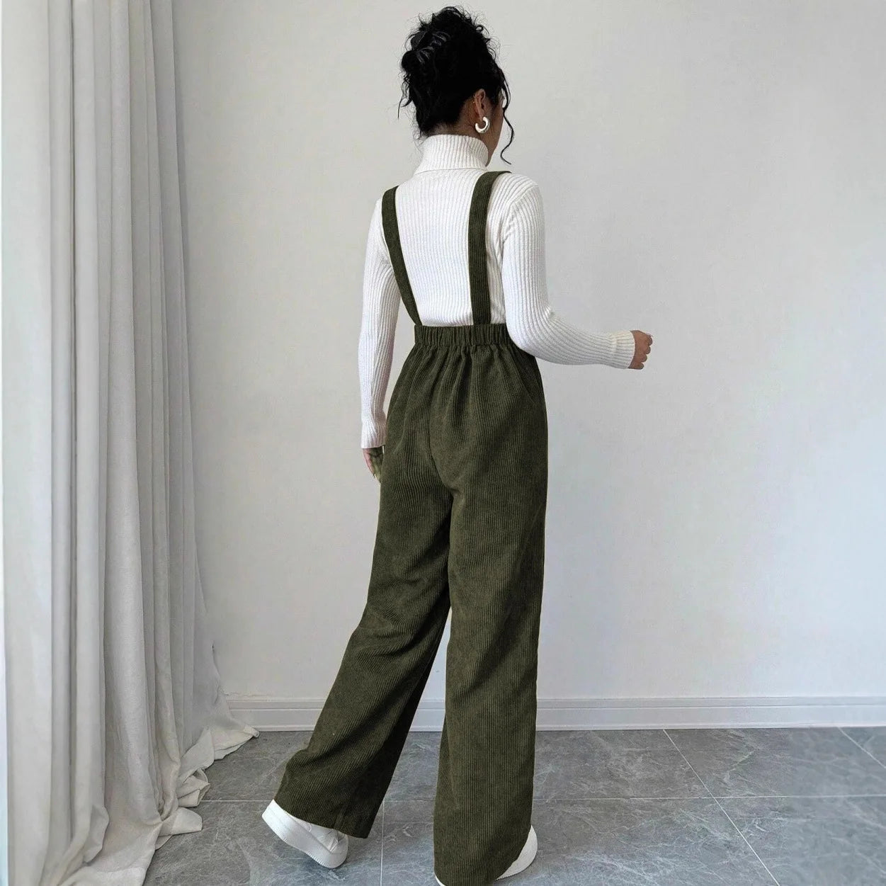 Corduroy Overalls Set