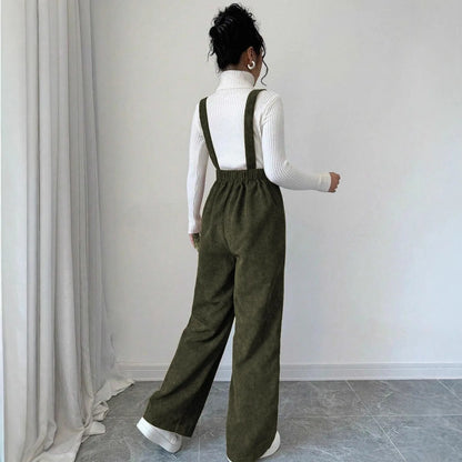 Corduroy Overalls Set
