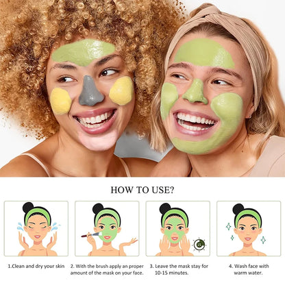 4-in-1 Clay Facial Mask Set