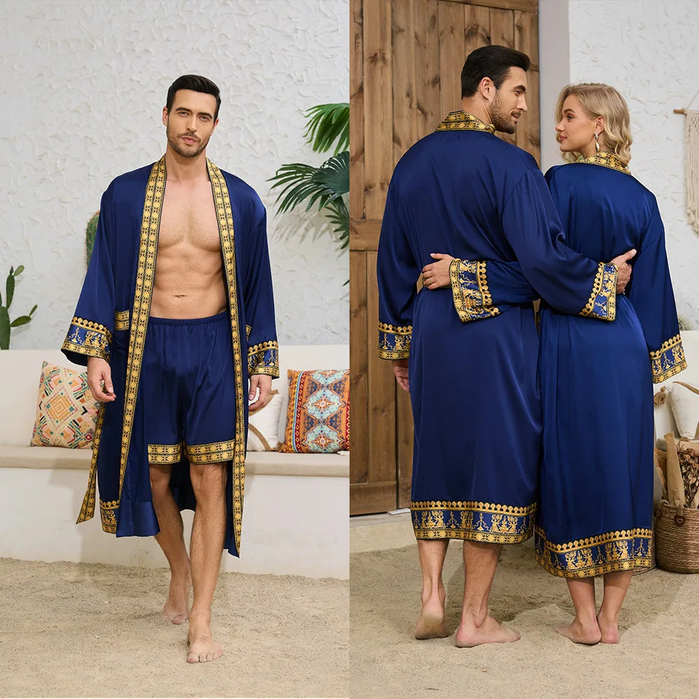 Autumn Baroque Style Couple Robe