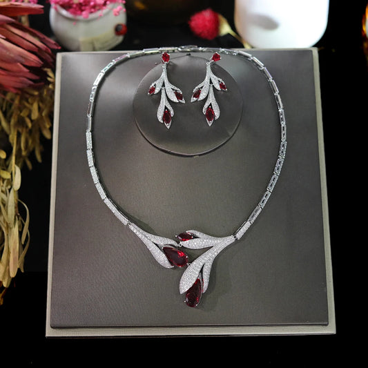Tulip Crystal Bridal Jewelry Set
