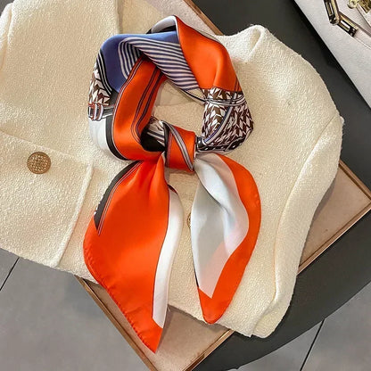 Luxury Print Silk Square Scarf