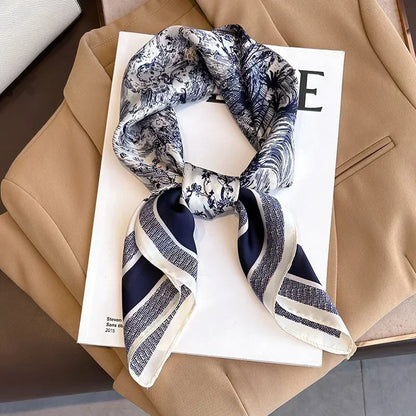 Luxury Print Silk Square Scarf