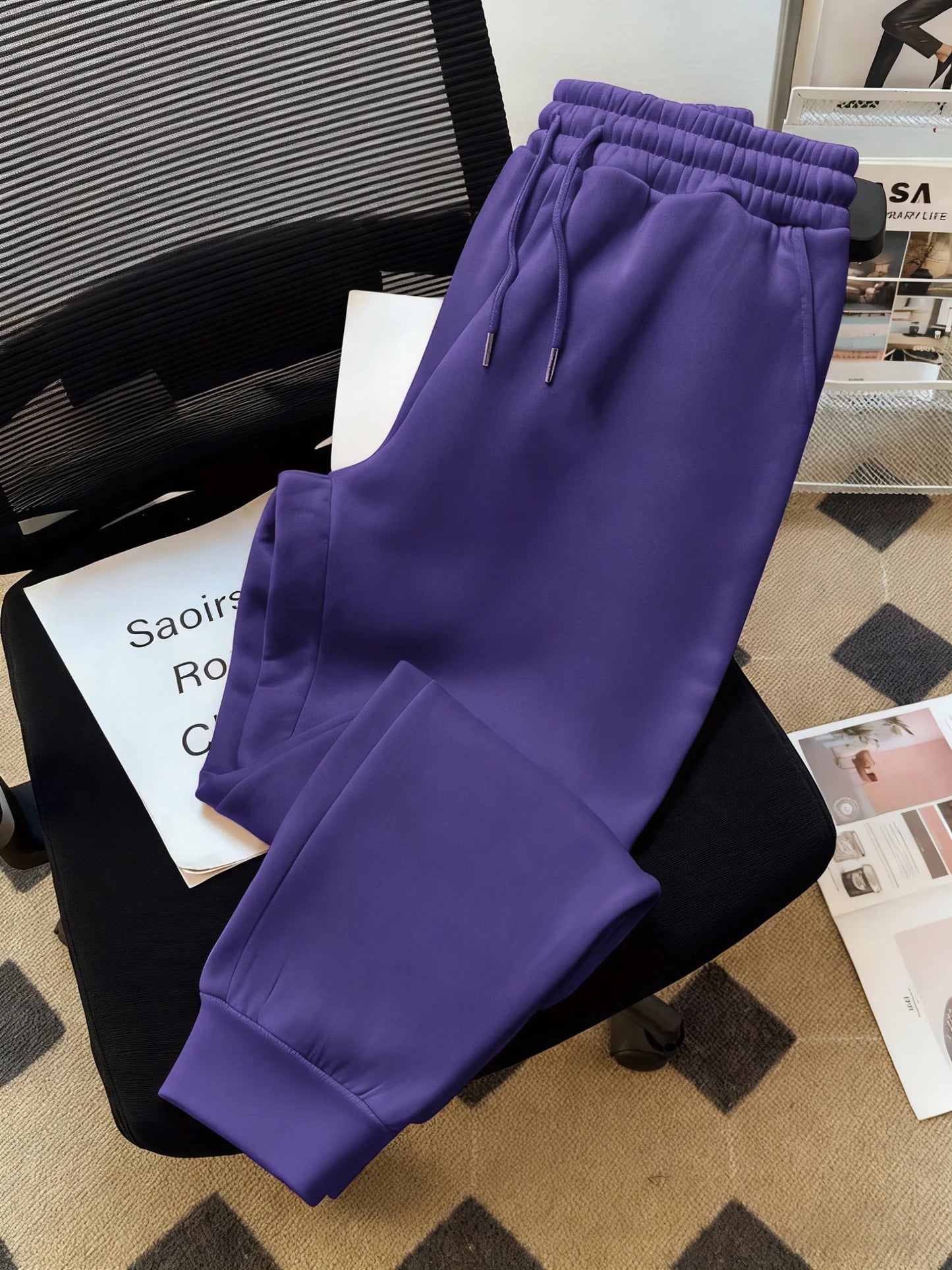 Solid fleece sweatpants