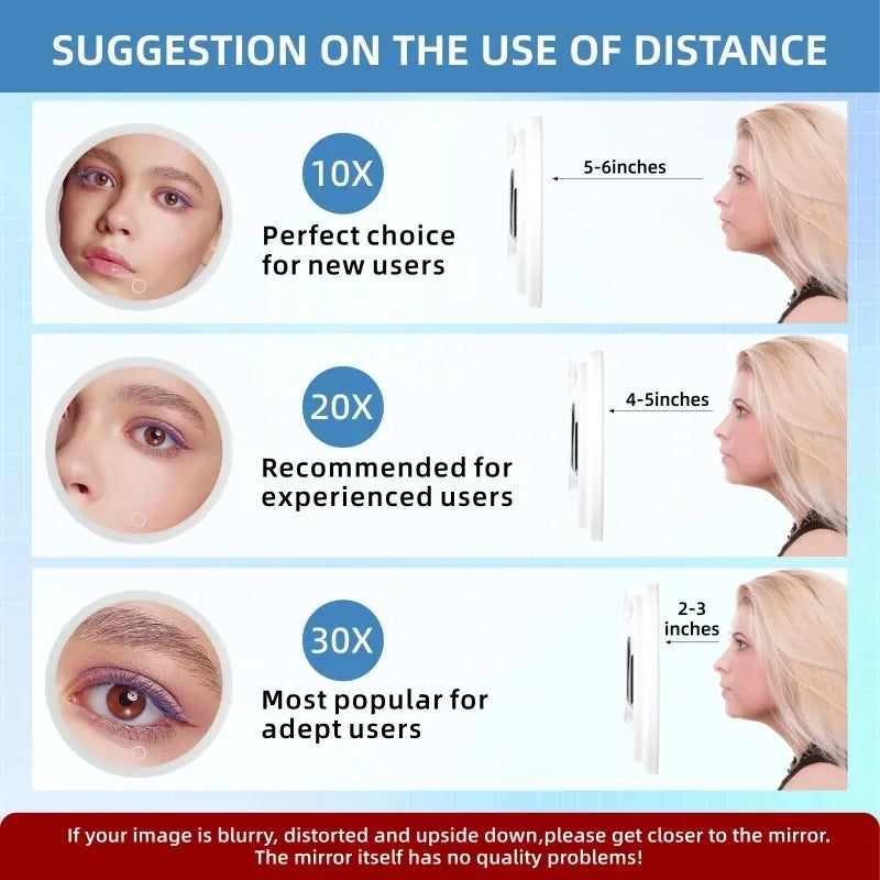 6-Inch Magnifying Mirror with Light