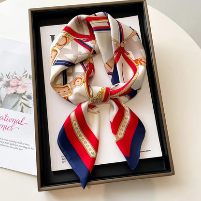 Elegant Silk Feel Square Scarf