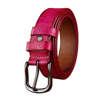 Floral Leather Belt