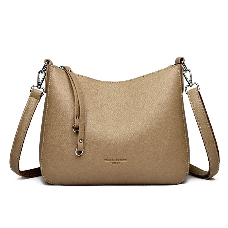 Soft Leather Shoulder Crossbody Bag