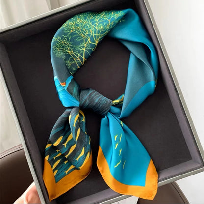 High-End Small Silk Scarf