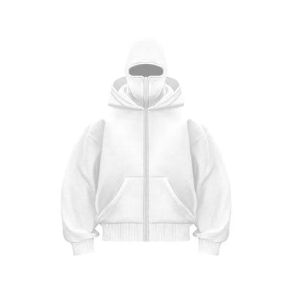 Men’s Y2K Double Hooded Hoodie