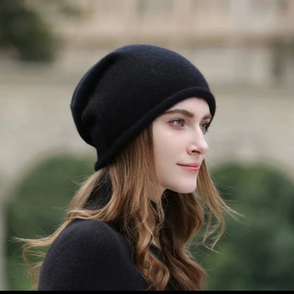 Women’s Knitted Mink Cashmere Hat