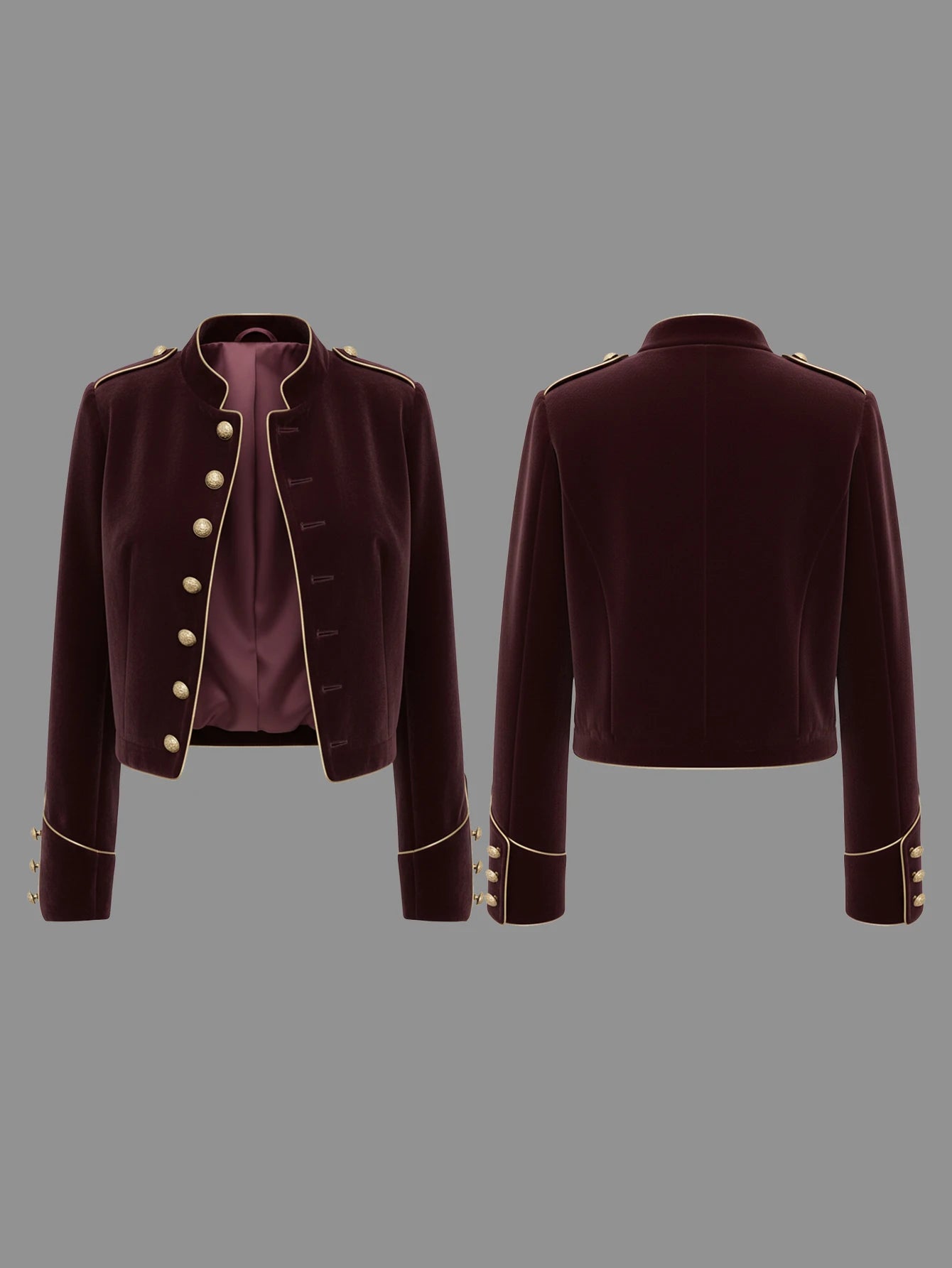 Velvet Wine Red Jacket
