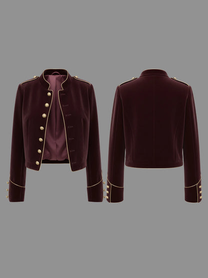 Velvet Wine Red Jacket