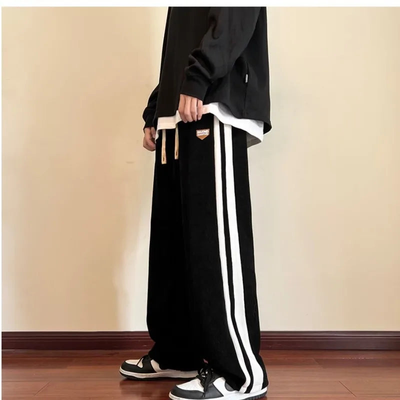 Corduroy straight pants