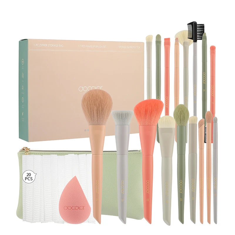 Docolor Professional Makeup Brush Set 10–30 Pcs