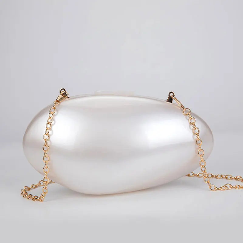 Pearl Acrylic Evening Clutch Bag