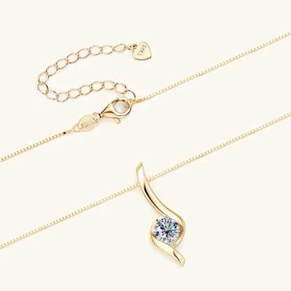 Moissanite Twist Necklace