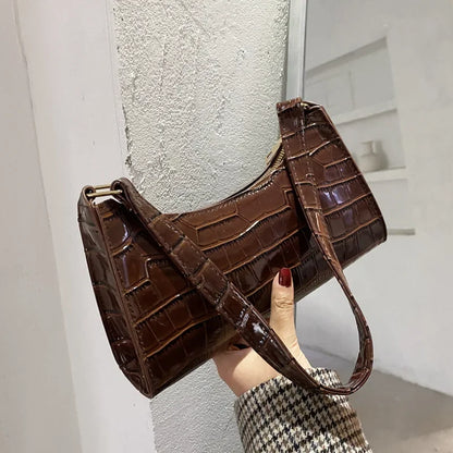 Retro Alligator Shoulder Bag