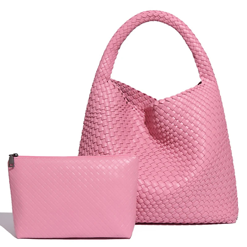 Woven Leather Tote