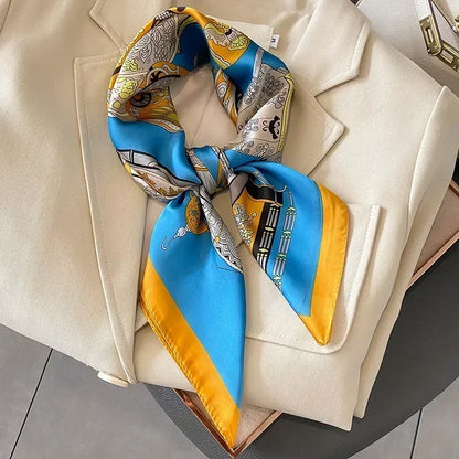 Luxury Print Silk Square Scarf