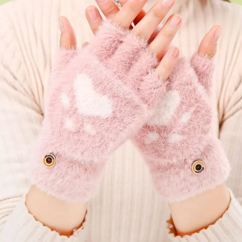 Warm Cat Paw Style Gloves