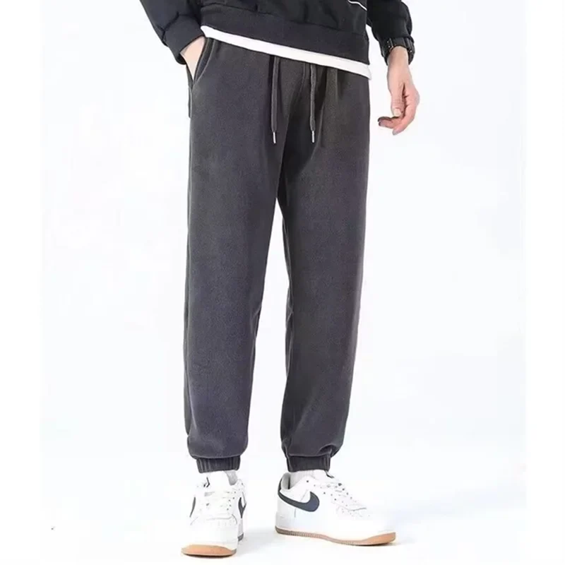 Fleece rib jogger pants