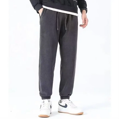 Fleece rib jogger pants