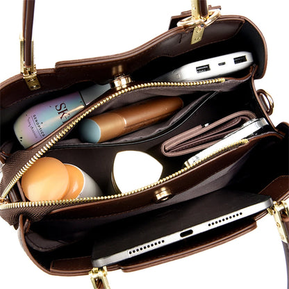 Printed Leather Shoulder Bag