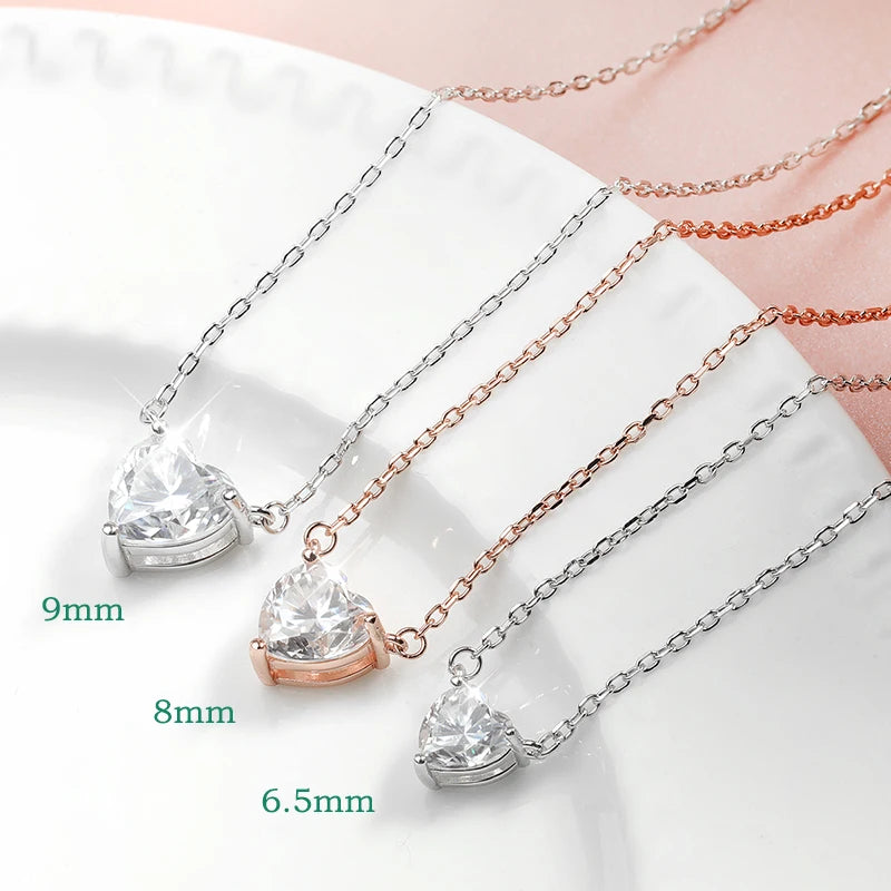 Heart Cut Moissanite Necklace