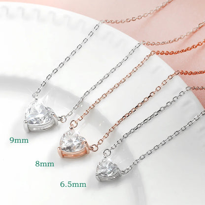 Heart Cut Moissanite Necklace