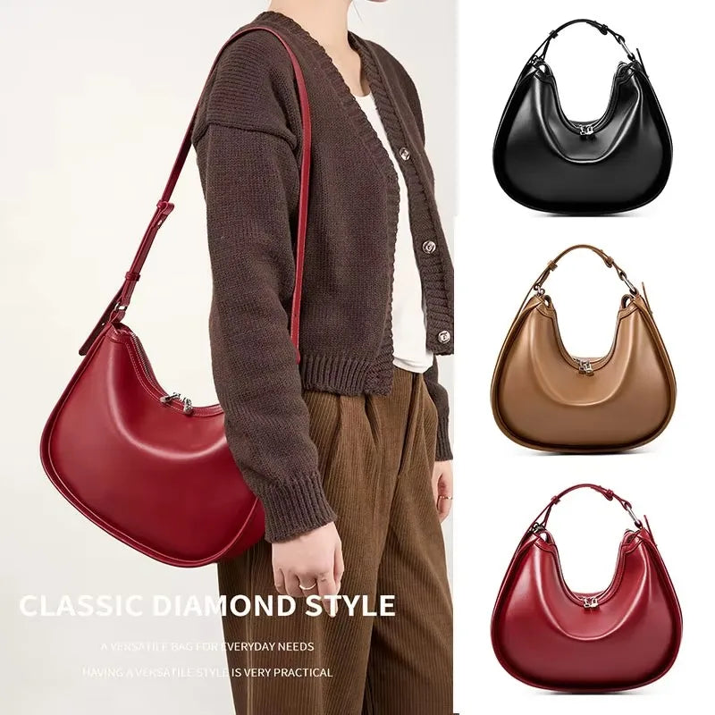 Half Moon Leather Bag