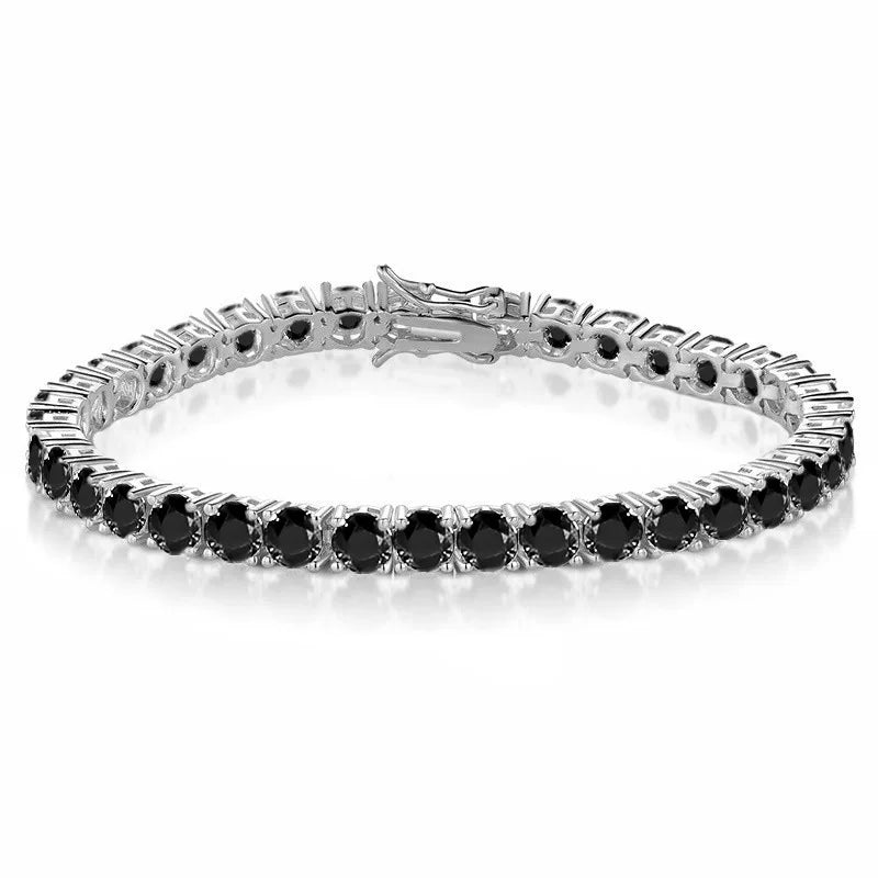 EUREKA Black Moissanite Tennis Bracelet