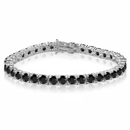 EUREKA Black Moissanite Tennis Bracelet