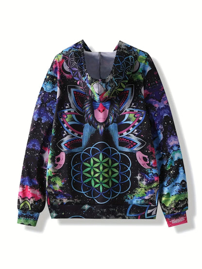 3D Graphic Loose Hoodie