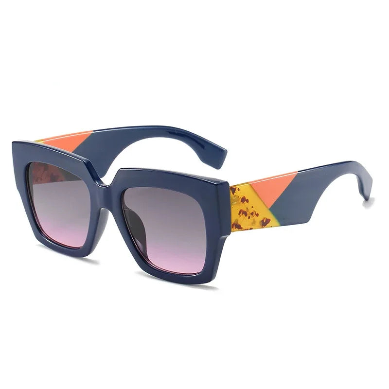 Oversized Square Retro Sunglasses UV400