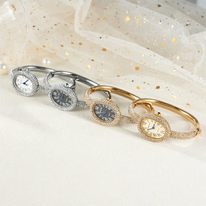 Elegant Rhinestone Oval Women’s Watch