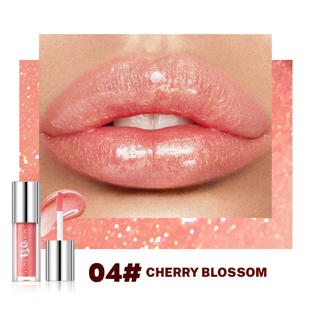 Qibest 8-Color Shimmer Glitter Lip Gloss