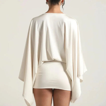 Deep V-Neck Boho Mini Dress