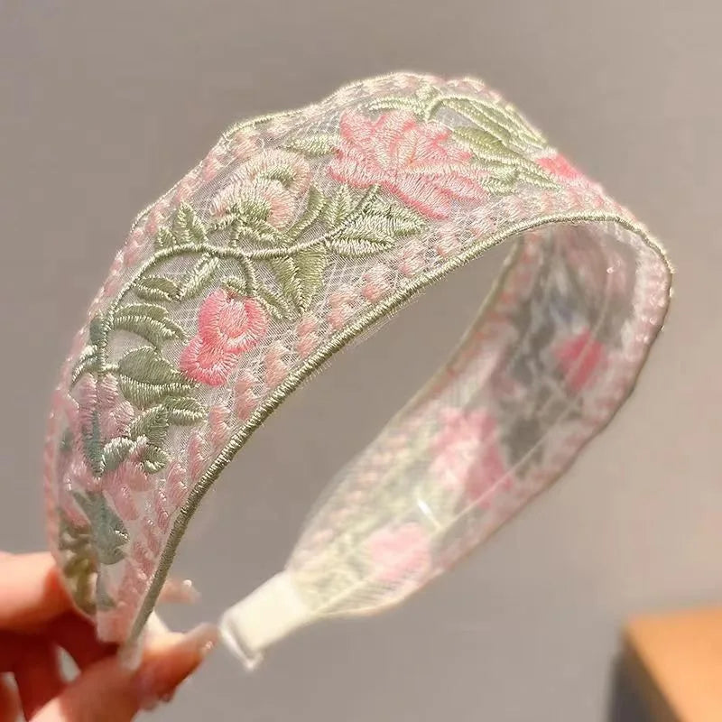 Embroidery Flower Hairband