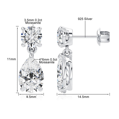 Women’s Waterdrop Moissanite Earrings